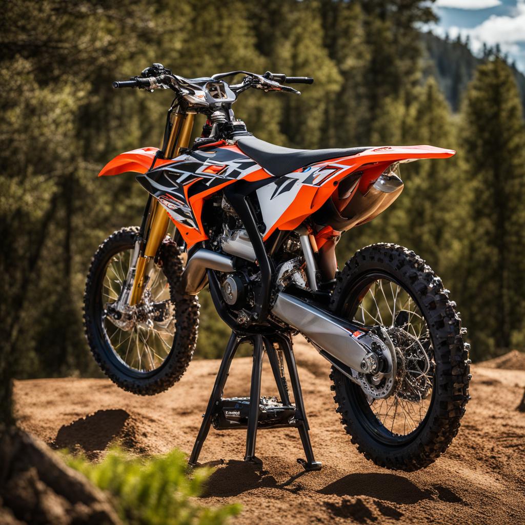 dirt bike with specialized components